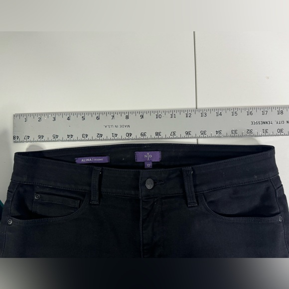 NYDJ Jeans ALINA Sculpting Stretch Denim Legging Black Pants SZ 12 NEW! - Picture 12 of 16